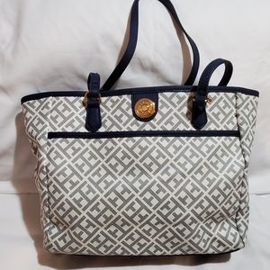 Tommy Hilfiger blue and white purse